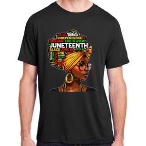 Juneteenth Celebrate 1865 Afro Black Natural Hair Adult ChromaSoft Performance T-Shirt