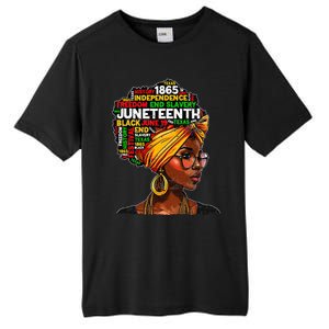 Juneteenth Celebrate 1865 Afro Black Natural Hair Tall Fusion ChromaSoft Performance T-Shirt