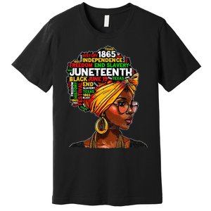 Juneteenth Celebrate 1865 Afro Black Natural Hair Premium T-Shirt