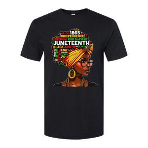 Juneteenth Celebrate 1865 Afro Black Natural Hair Softstyle CVC T-Shirt