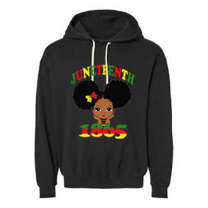 Juneteenth Celebrating 1865 Cute Black Garment-Dyed Fleece Hoodie