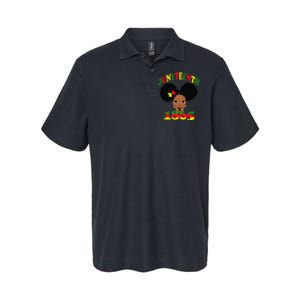 Juneteenth Celebrating 1865 Cute Black Softstyle Adult Sport Polo