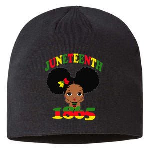 Juneteenth Celebrating 1865 Cute Black Sustainable Beanie