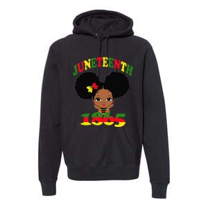 Juneteenth Celebrating 1865 Cute Black Premium Hoodie