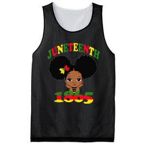 Juneteenth Celebrating 1865 Cute Black Mesh Reversible Basketball Jersey Tank