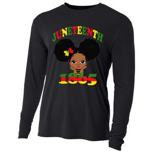 Juneteenth Celebrating 1865 Cute Black Cooling Performance Long Sleeve Crew