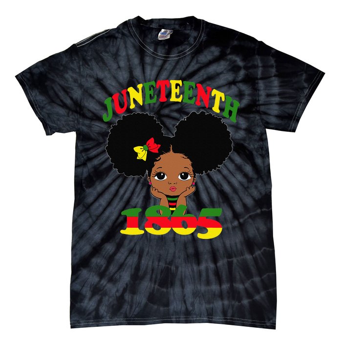 Juneteenth Celebrating 1865 Cute Black Tie-Dye T-Shirt