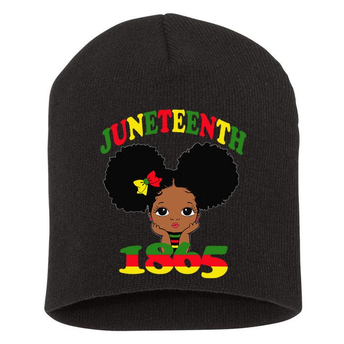 Juneteenth Celebrating 1865 Cute Black Short Acrylic Beanie