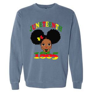 Juneteenth Celebrating 1865 Cute Black Garment-Dyed Sweatshirt