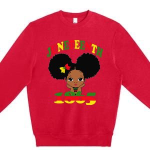 Juneteenth Celebrating 1865 Cute Black Premium Crewneck Sweatshirt