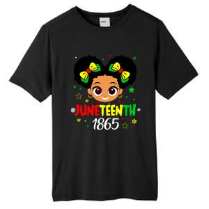 Juneteenth Celebrating 1865 Cute Black Girl Tall Fusion ChromaSoft Performance T-Shirt