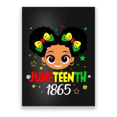 Juneteenth Celebrating 1865 Cute Black Girl Poster