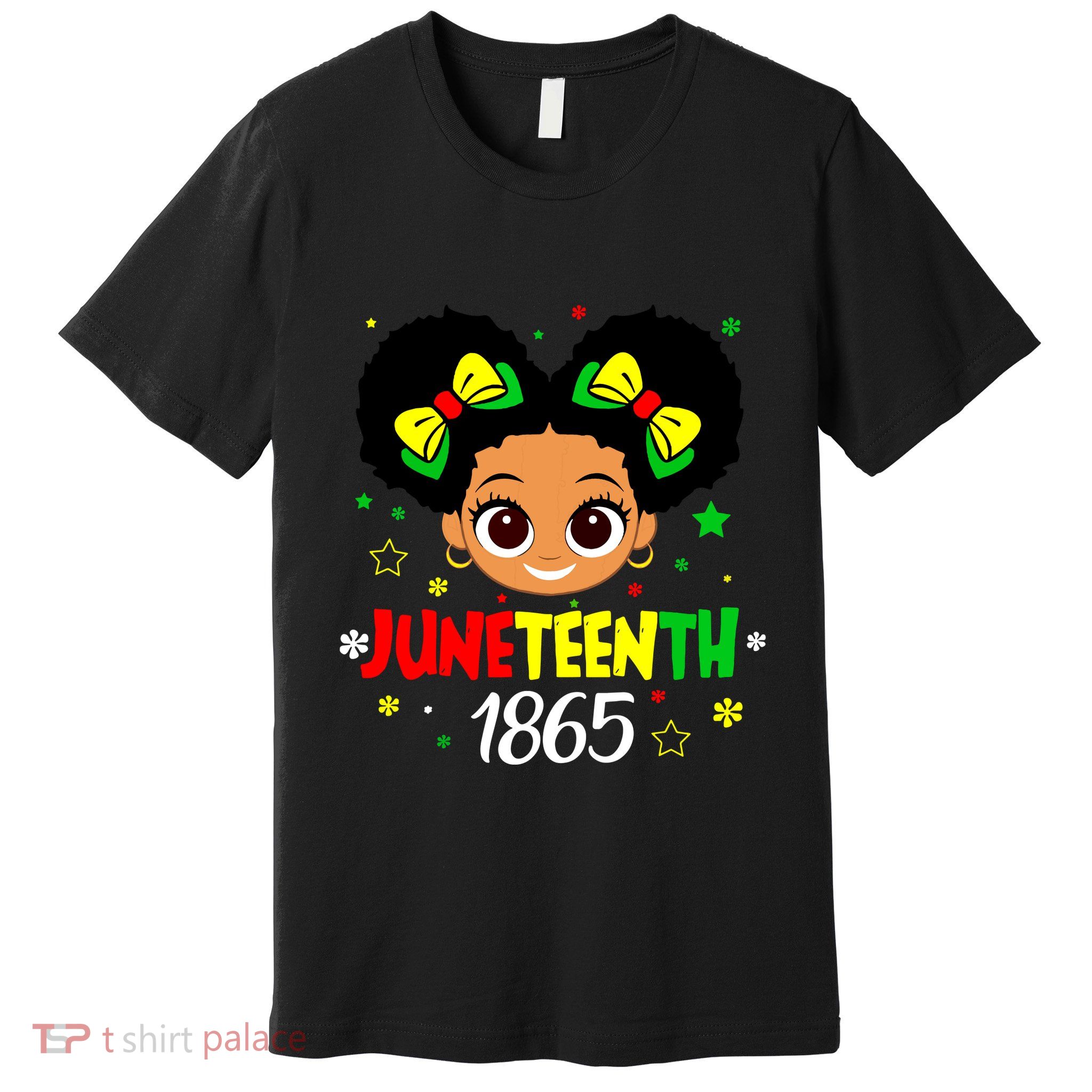 Juneteenth Celebrating 1865 Cute Black Girl Premium T-Shirt
