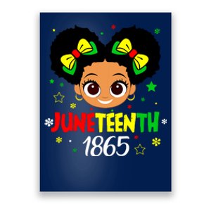 Juneteenth Celebrating 1865 Cute Black Girl Poster