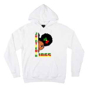 Juneteenth Celebrating 1865 Cute Black Girl Hoodie