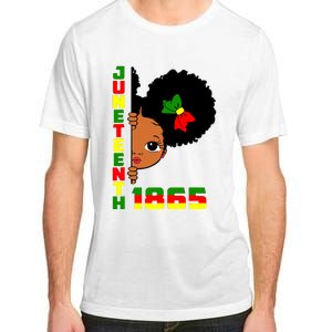 Juneteenth Celebrating 1865 Cute Black Girl Adult ChromaSoft Performance T-Shirt