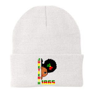 Juneteenth Celebrating 1865 Cute Black Girl Knit Cap Winter Beanie