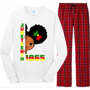 Juneteenth Celebrating 1865 Cute Black Girl Long Sleeve Pajama Set