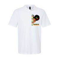 Juneteenth Celebrating 1865 Cute Black Girl Softstyle Adult Sport Polo