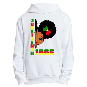 Juneteenth Celebrating 1865 Cute Black Girl Urban Pullover Hoodie