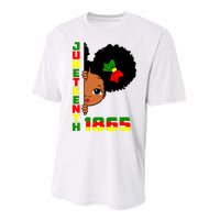 Juneteenth Celebrating 1865 Cute Black Girl Performance Sprint T-Shirt