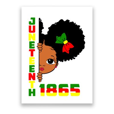 Juneteenth Celebrating 1865 Cute Black Girl Poster