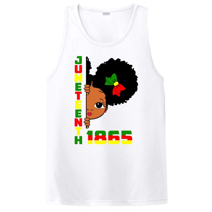 Juneteenth Celebrating 1865 Cute Black Girl PosiCharge Competitor Tank