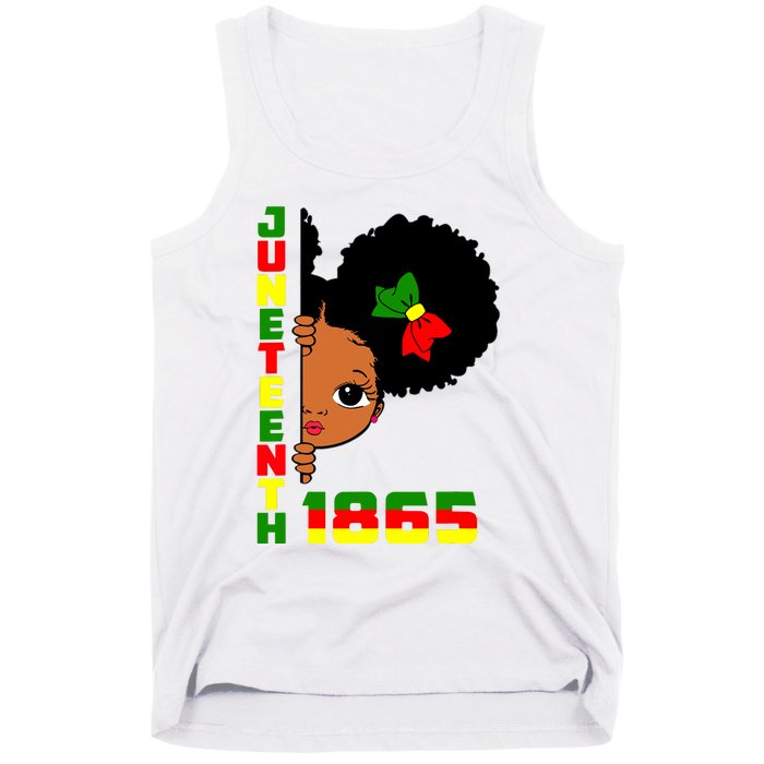 Juneteenth Celebrating 1865 Cute Black Girl Tank Top