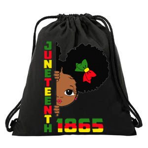 Juneteenth Celebrating 1865 Cute Black Drawstring Bag