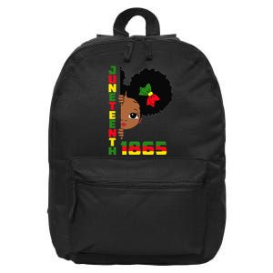 Juneteenth Celebrating 1865 Cute Black 16 in Basic Backpack