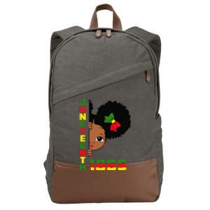 Juneteenth Celebrating 1865 Cute Black Cotton Canvas Backpack