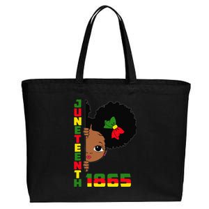 Juneteenth Celebrating 1865 Cute Black Cotton Canvas Jumbo Tote