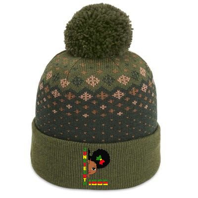 Juneteenth Celebrating 1865 Cute Black The Baniff Cuffed Pom Beanie