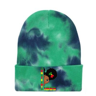 Juneteenth Celebrating 1865 Cute Black Tie Dye 12in Knit Beanie