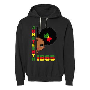 Juneteenth Celebrating 1865 Cute Black Garment-Dyed Fleece Hoodie