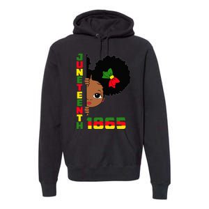 Juneteenth Celebrating 1865 Cute Black Premium Hoodie