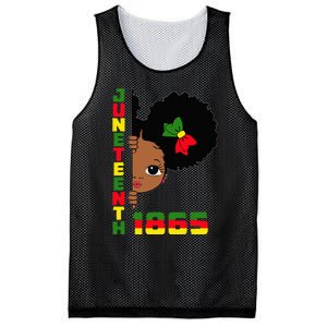 Juneteenth Celebrating 1865 Cute Black Mesh Reversible Basketball Jersey Tank