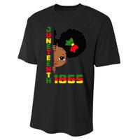 Juneteenth Celebrating 1865 Cute Black Performance Sprint T-Shirt