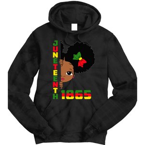 Juneteenth Celebrating 1865 Cute Black Tie Dye Hoodie