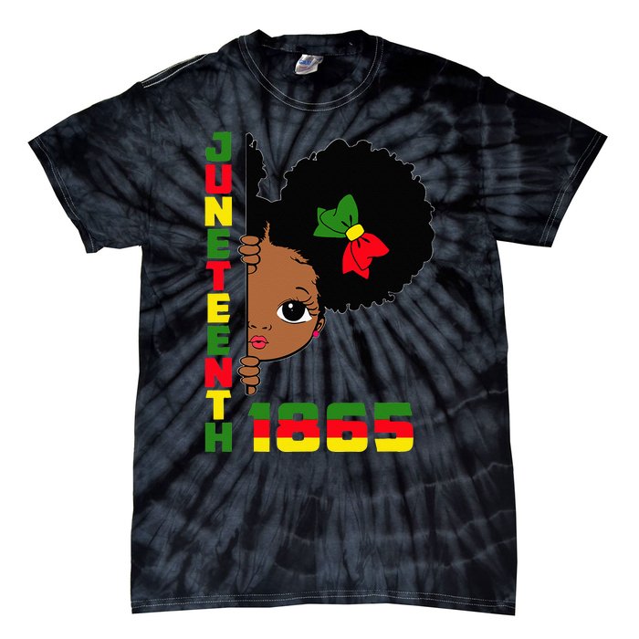 Juneteenth Celebrating 1865 Cute Black Tie-Dye T-Shirt