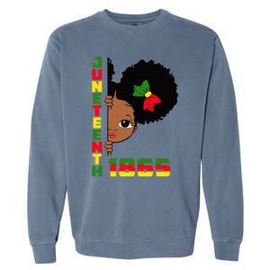 Juneteenth Celebrating 1865 Cute Black Garment-Dyed Sweatshirt