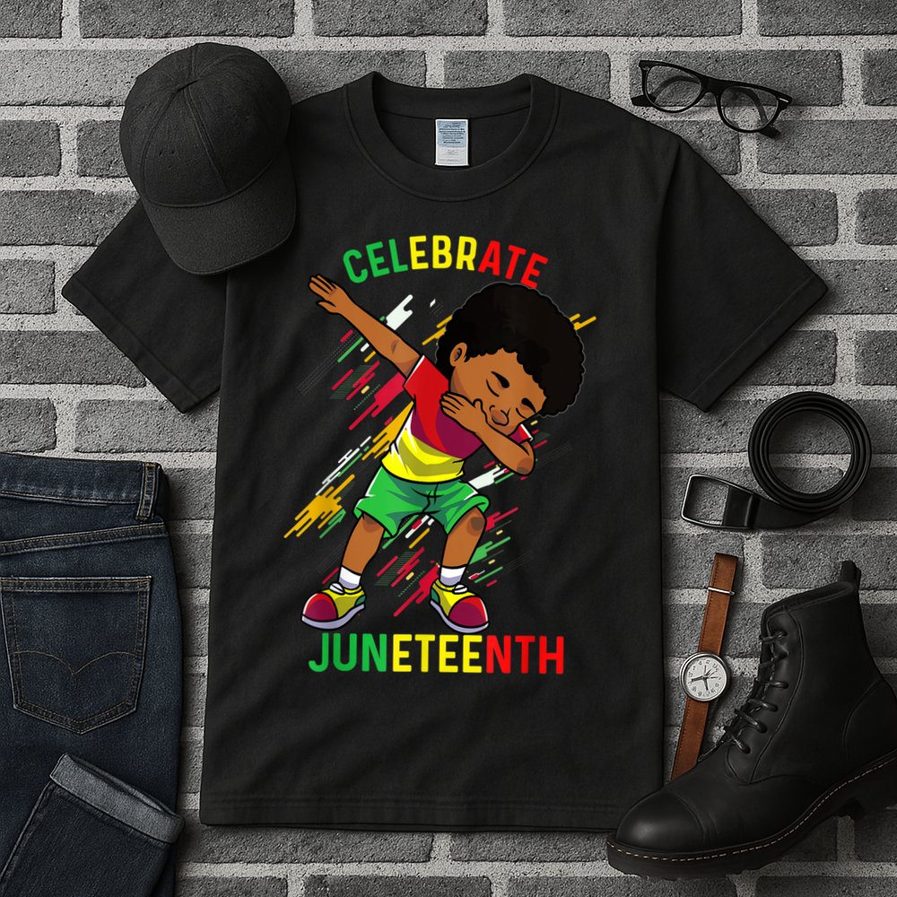 Juneteenth Celebrate 1865 King Dabbing Black African Boys Tall T-Shirt