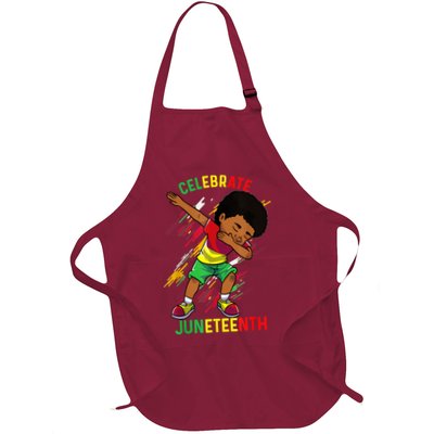 Juneteenth Celebrate 1865 King Dabbing Black African Boys Apron
