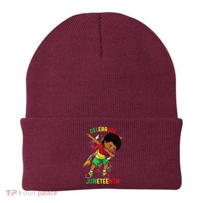 Juneteenth Celebrate 1865 King Dabbing Black African Boys Beanie