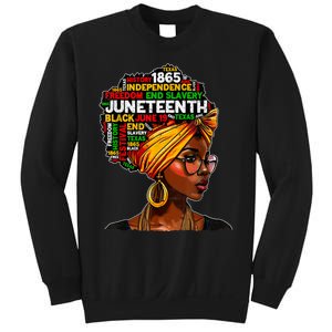 Juneteenth Celebrate 1865 Afro Black Natural Hair Women Sweatshirt