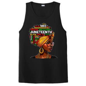 Juneteenth Celebrate 1865 Afro Black Natural Hair Women PosiCharge Competitor Tank