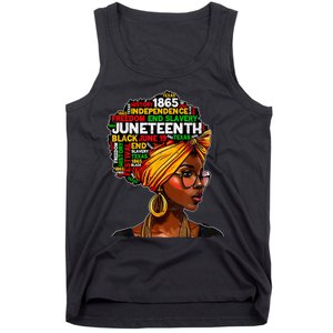 Juneteenth Celebrate 1865 Afro Black Natural Hair Women Tank Top