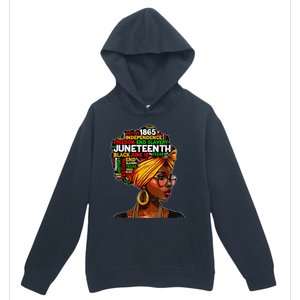 Juneteenth Celebrate 1865 Afro Black Natural Hair Women Urban Pullover Hoodie