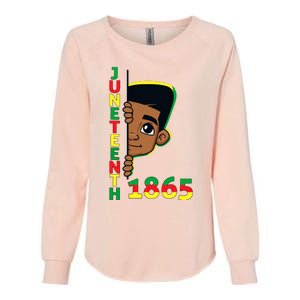 Juneteenth Celebrating 1865 Cool Brown Skin King Boy Womens California Wash Sweatshirt