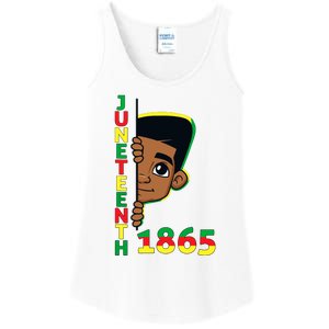 Juneteenth Celebrating 1865 Cool Brown Skin King Boy Ladies Essential Tank